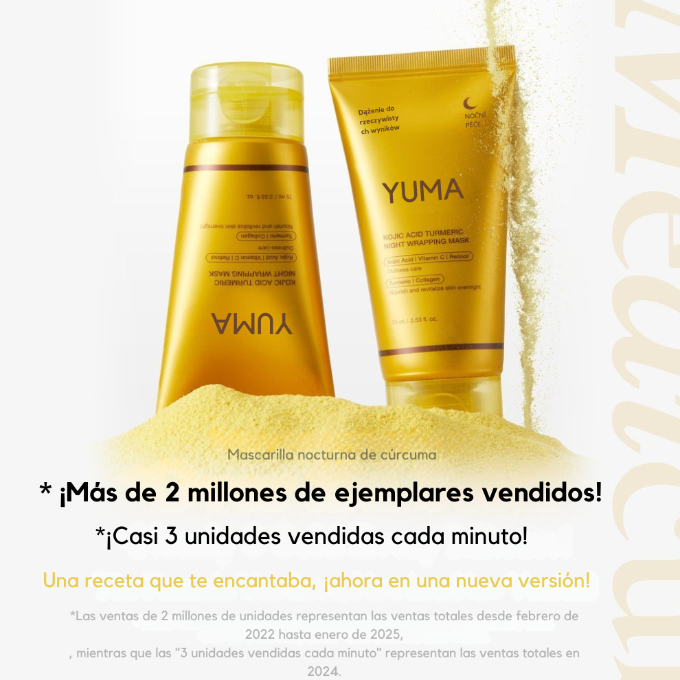 Yuma Beauty - Mascarilla coreana de cúrcuma y colágeno